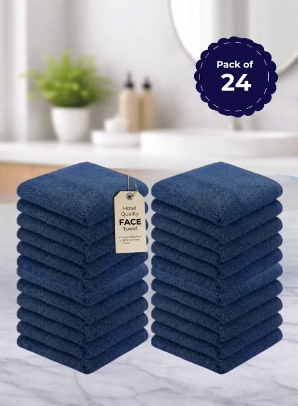 Pearl Coast Luxury Face Towel Set – 30x30cm Premium 100% Cotton, 630 GSM – Ultra Soft, Highly Absorbent Hotel & Spa Quality Towels