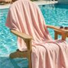 Pearl Coast Oversized Beach Towel Set (Pack of 4) | 90x180cm | Extra Large | Premium Cotton | 600 GSM | Super Soft and Highly Absorbent | Hotel And Spa Quality Towels