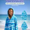 Kids Hooded Bathrobe Pack of 2– Quick Dry Microfiber Beach & Bath Robe for Boys & Girls, Soft Absorbent Swim Cover Up, Lightweight Pool & Home Use