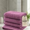 Pearl Coast Luxury Hand Towel Set (Pack of 4) – 50x80cm Premium 100% Cotton, 630 GSM – Ultra Soft, Highly Absorbent Hotel & Spa Quality Towels