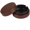Hotel Quality Wooden Ashtray with Lid | 10x10x4.5cm | Stainless Steel | Easy to Clean | For Indoor or Outdoor Use