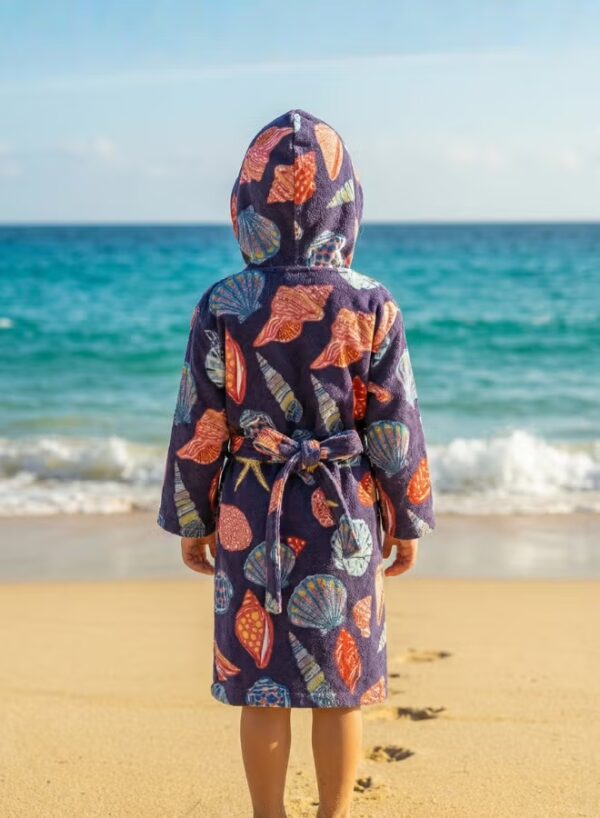 Kids Hooded Bathrobe Pack of 2– Quick Dry Microfiber Beach & Bath Robe for Boys & Girls, Soft Absorbent Swim Cover Up, Lightweight Pool & Home Use
