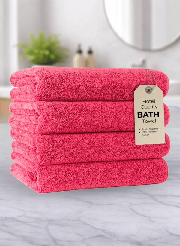 Pearl Coast Luxury Bath Towel Set (Pack of 4) – Premium 100% Cotton, 630 GSM – Ultra Soft, Highly Absorbent Hotel & Spa Quality Towels