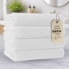 Pearl Coast Luxury Bath Towel Set (Pack of 4) – Premium 100% Cotton, 630 GSM – Ultra Soft, Highly Absorbent Hotel & Spa Quality Towels