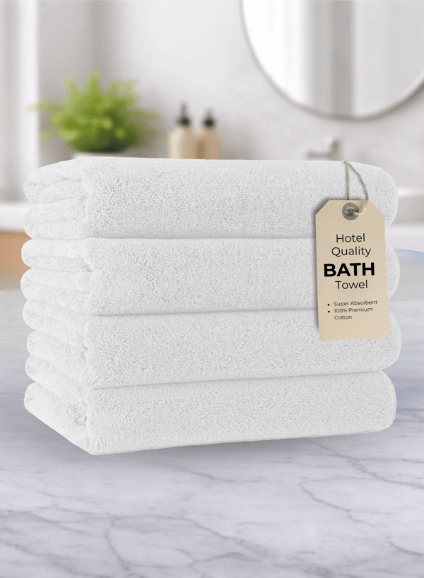 Pearl Coast Luxury Bath Towel Set (Pack of 4) – Premium 100% Cotton, 630 GSM – Ultra Soft, Highly Absorbent Hotel & Spa Quality Towels