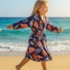 Kids Hooded Bathrobe Pack of 2– Quick Dry Microfiber Beach & Bath Robe for Boys & Girls, Soft Absorbent Swim Cover Up, Lightweight Pool & Home Use