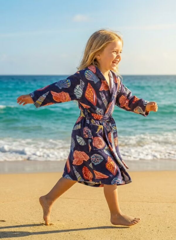 Kids Hooded Bathrobe Pack of 2– Quick Dry Microfiber Beach & Bath Robe for Boys & Girls, Soft Absorbent Swim Cover Up, Lightweight Pool & Home Use