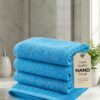 Pearl Coast Luxury Hand Towel Set (Pack of 4) – 50x80cm Premium 100% Cotton, 630 GSM – Ultra Soft, Highly Absorbent Hotel & Spa Quality Towels