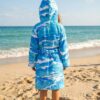 Kids Hooded Bathrobe Pack of 2– Quick Dry Microfiber Beach & Bath Robe for Boys & Girls, Soft Absorbent Swim Cover Up, Lightweight Pool & Home Use