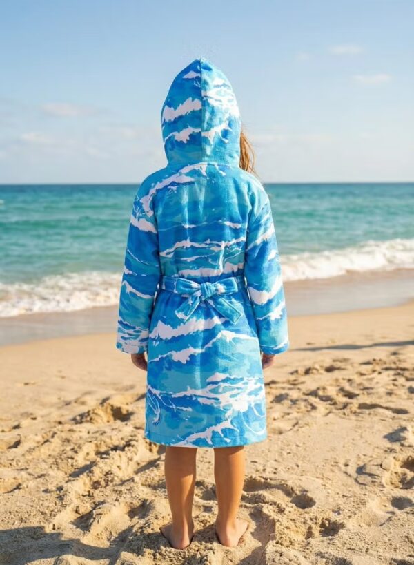 Kids Hooded Bathrobe Pack of 2– Quick Dry Microfiber Beach & Bath Robe for Boys & Girls, Soft Absorbent Swim Cover Up, Lightweight Pool & Home Use