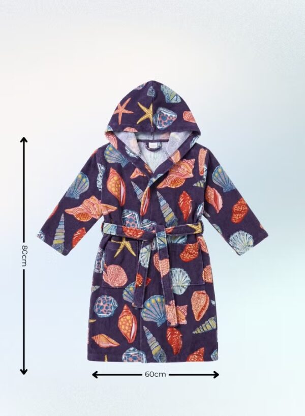 Kids Hooded Bathrobe Pack of 2– Quick Dry Microfiber Beach & Bath Robe for Boys & Girls, Soft Absorbent Swim Cover Up, Lightweight Pool & Home Use