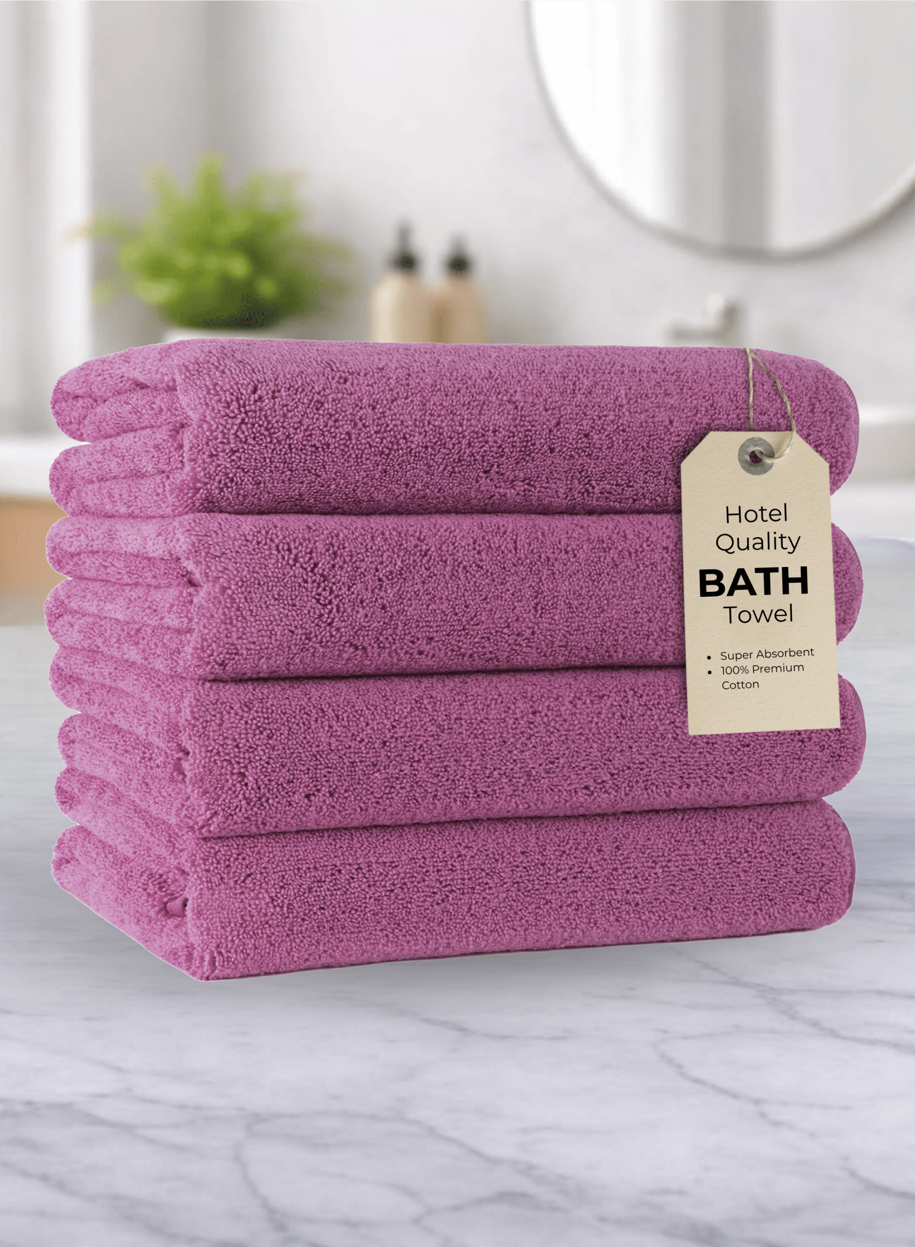 85 Pearl Coast Luxury Bath Towel Set (Pack of 4) – Premium 100% Cotton, 630 GSM – Ultra Soft, Highly Absorbent Hotel & Spa Quality Towels