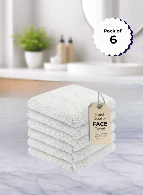 899b6e9c-078f-42df-8147-b9ea614805d2 Pearl Coast Luxury Face Towel Set – 30x30cm Premium 100% Cotton, 630 GSM – Ultra Soft, Highly Absorbent Hotel & Spa Quality Towels