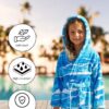 Kids Hooded Bathrobe Pack of 2– Quick Dry Microfiber Beach & Bath Robe for Boys & Girls, Soft Absorbent Swim Cover Up, Lightweight Pool & Home Use