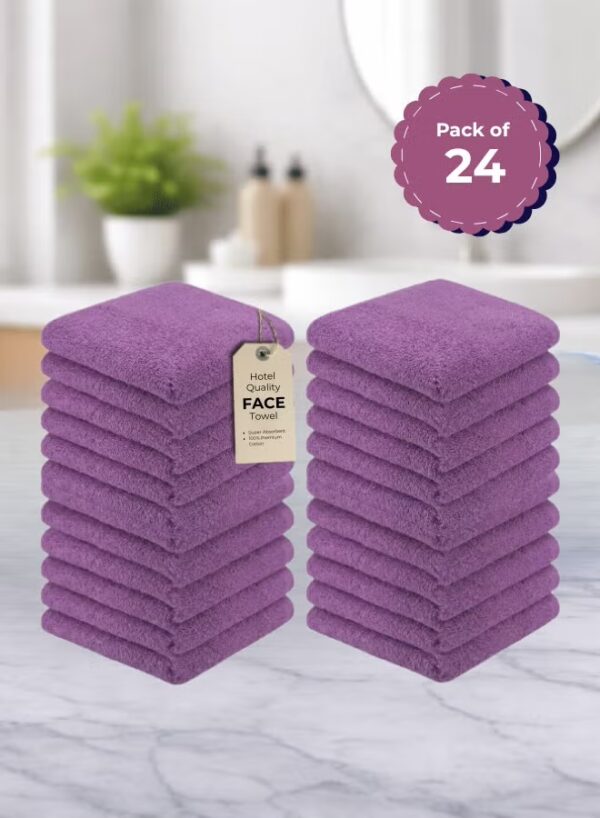 Pearl Coast Luxury Face Towel Set – 30x30cm Premium 100% Cotton, 630 GSM – Ultra Soft, Highly Absorbent Hotel & Spa Quality Towels