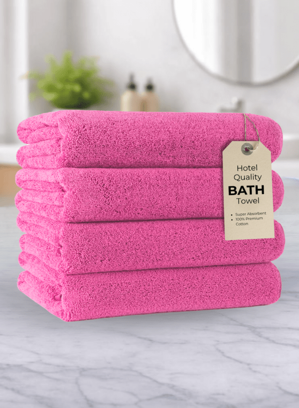 Pearl Coast Luxury Bath Towel Set (Pack of 4) – Premium 100% Cotton, 630 GSM – Ultra Soft, Highly Absorbent Hotel & Spa Quality Towels