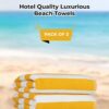 a10e6388-0868-4679-b338-a17e1c91bda0 Pearl Coast Oversized Beach Towel Set (Pack of 2) | 90x180cm | Extra Large | Premium Cotton | 550 GSM | Super Soft and Highly Absorbent | Hotel And Spa Quality Towels