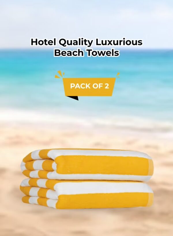 a10e6388-0868-4679-b338-a17e1c91bda0 Pearl Coast Oversized Beach Towel Set (Pack of 2) | 90x180cm | Extra Large | Premium Cotton | 550 GSM | Super Soft and Highly Absorbent | Hotel And Spa Quality Towels