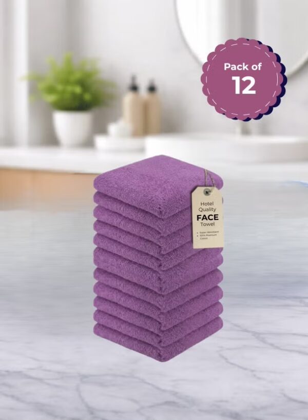 Pearl Coast Luxury Face Towel Set – 30x30cm Premium 100% Cotton, 630 GSM – Ultra Soft, Highly Absorbent Hotel & Spa Quality Towels
