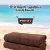 b07effa3-ebb9-44b9-9972-acf32fd3c883 Pearl Coast Oversized Beach Towel Set (Pack of 2) | 90x180cm | Extra Large | Premium Cotton | 550 GSM | Super Soft and Highly Absorbent | Hotel And Spa Quality Towels