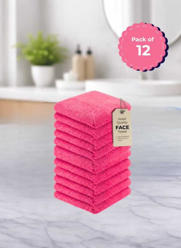 Pearl Coast Luxury Face Towel Set – 30x30cm Premium 100% Cotton, 630 GSM – Ultra Soft, Highly Absorbent Hotel & Spa Quality Towels