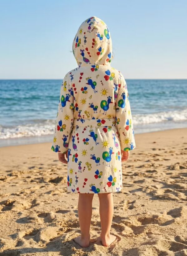 Kids Hooded Bathrobe Pack of 2– Quick Dry Microfiber Beach & Bath Robe for Boys & Girls, Soft Absorbent Swim Cover Up, Lightweight Pool & Home Use