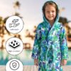 Kids Hooded Bathrobe Pack of 2– Quick Dry Microfiber Beach & Bath Robe for Boys & Girls, Soft Absorbent Swim Cover Up, Lightweight Pool & Home Use
