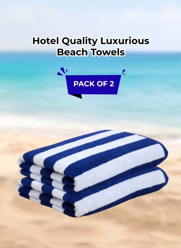Pearl Coast Oversized Beach Towel Set (Pack of 2) | 90x180cm | Extra Large | Premium Cotton | 550 GSM | Super Soft and Highly Absorbent | Hotel And Spa Quality Towels