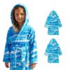 Kids Hooded Bathrobe Pack of 2– Quick Dry Microfiber Beach & Bath Robe for Boys & Girls, Soft Absorbent Swim Cover Up, Lightweight Pool & Home Use