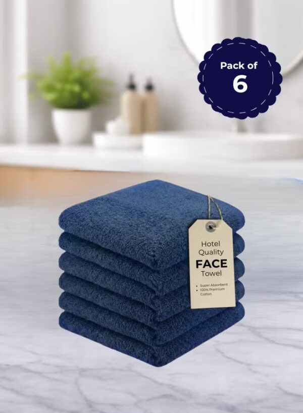 Pearl Coast Luxury Face Towel Set – 30x30cm Premium 100% Cotton, 630 GSM – Ultra Soft, Highly Absorbent Hotel & Spa Quality Towels