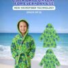 Kids Hooded Bathrobe Pack of 2– Quick Dry Microfiber Beach & Bath Robe for Boys & Girls, Soft Absorbent Swim Cover Up, Lightweight Pool & Home Use