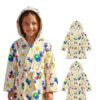Kids Hooded Bathrobe Pack of 2– Quick Dry Microfiber Beach & Bath Robe for Boys & Girls, Soft Absorbent Swim Cover Up, Lightweight Pool & Home Use
