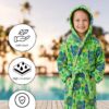 Kids Hooded Bathrobe Pack of 2– Quick Dry Microfiber Beach & Bath Robe for Boys & Girls, Soft Absorbent Swim Cover Up, Lightweight Pool & Home Use